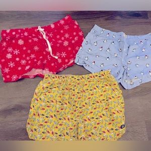 3 Holiday Womens Sleep Shorts/boxers Size Small (Xhiliration, JCrew, Old Navy)